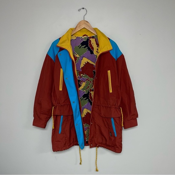 Ispo Vintage Lightweight Jacket Multicolour Red‎ Yellow  Blue Size Medium/Large - Picture 3 of 11